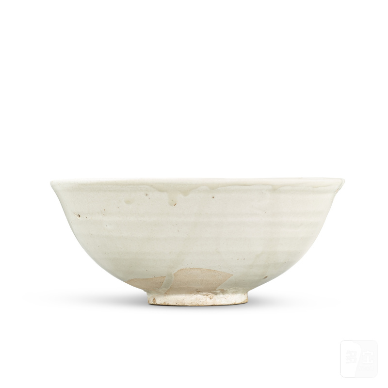 A carved Dangyangyu white-glazed 'peony' bowl, Song dynsaty | 宋 當陽峪窰白釉刻纏枝牡丹紋盌 - 图3